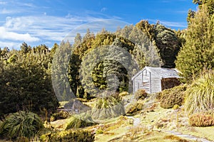 Du Cain Hut in Tasmania Australia photo